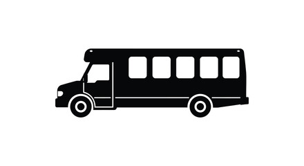 a simple black and white illustration of a bus