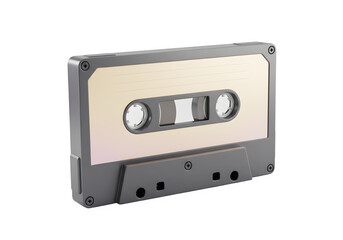 Fototapeta premium Iridescent Cassette Tape 3d rendered, isolated on white or transparent background. PNG
