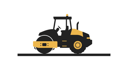road roller machine compacting construction site surface efficiently