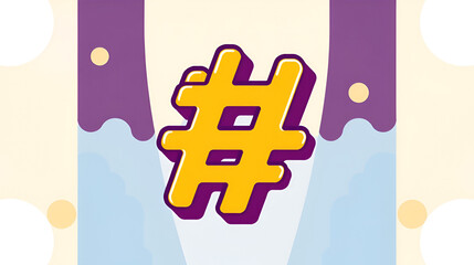 Hashtag icon in vector. Illustration