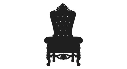 a majestic silhouette of an ornate vintage chair © Kuntol02