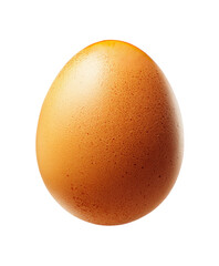 Single brown egg, whole, isolated