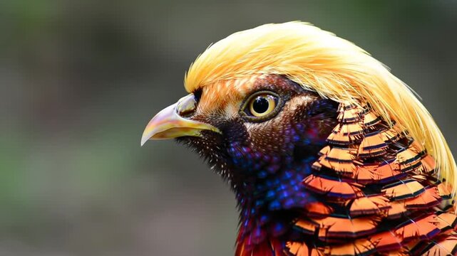 Golden pheasant head portrait