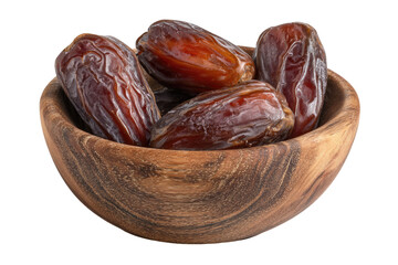 Dried dates in a wooden bowl (8)