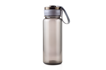 Reusable water bottle isolated on transparent background, a sustainable and stylish way to stay hydrated during fitness, travel, or everyday use