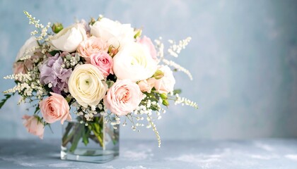 Soft pastel floral bouquet