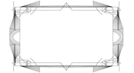 Elegant Art Deco frame design for invitations, posters, and vintage style projects