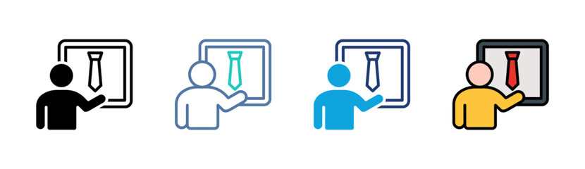 Training Icon Set Multiple Style Collection