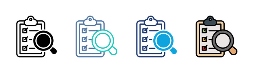 Reviewing Icon Set Multiple Style Collection