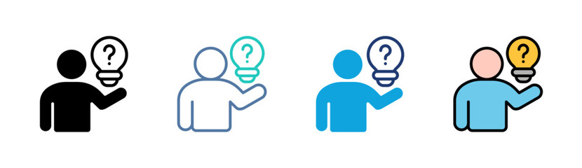 Problem Icon Set Multiple Style Collection