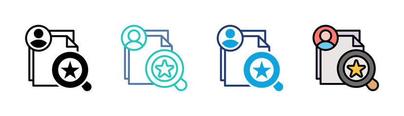 Talent Search Icon Set Multiple Style Collection
