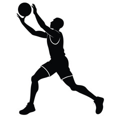 Basketball Player Making Bounce Pass Art