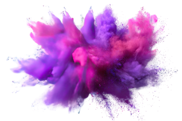 Exploding vibrant hues of purple and pink