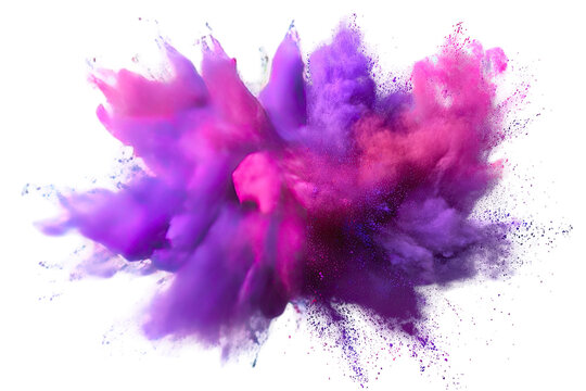 Exploding vibrant hues of purple and pink