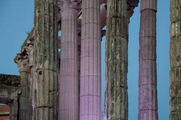 Roman temple of diana standing tall in merida, spain © larrui