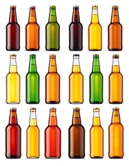 Variety of beer bottles