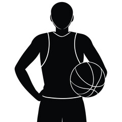 Fototapeta premium Basketball Player Basketball Behind Back