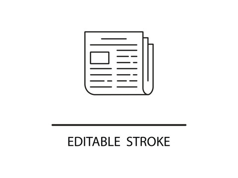 Professional newspaper icon representing news, information, and communication for modern businesses and media.