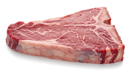 Raw T-bone steak ready for cooking.