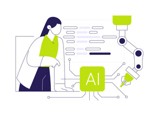 AI Engineer abstract concept vector illustration.