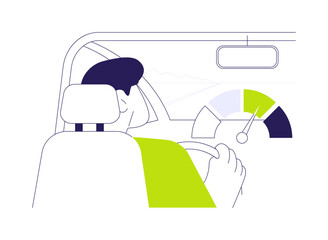 Speed limit abstract concept vector illustration.