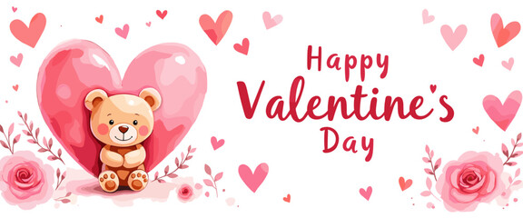 Cute Happy Valentine's day Special, Valentine day poster, cute cliparts, romantic cliparts , 