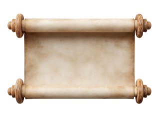 Ancient scroll, blank parchment, antique paper