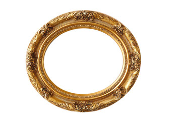 Ornate gold circular picture frame
