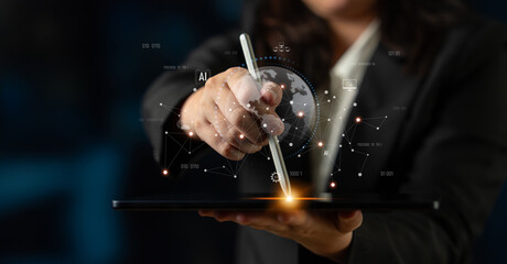 Global AI network showing connection between AI, global, and network elements across the digital world and data infrastructure Latch