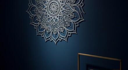 Silver Mandala Wall Decor Design - Elegant silver mandala wall art, symbolizing peace, balance, spirituality, harmony, and serenity. Perfect for home decor