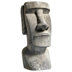 Easter Island Moai Sculpture: A stoic Moai statue, meticulously sculpted from volcanic rock, stands as a timeless testament to ancient civilization on Easter Island. Carved with remarkable detail.