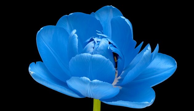 Vibrant blue tulip close-up