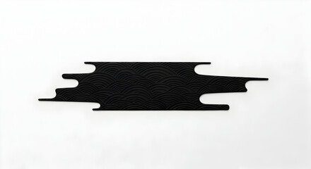 Abstract black wave pattern evokes elegance and serenity, perfect for background or modern design elements