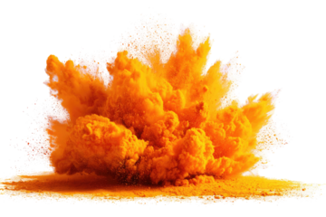 Explosive orange powder explosion (1)