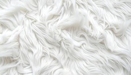 Obraz premium Close-up of soft, white fuzzy fabric
