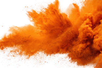Orange powder explosion on black background (3)