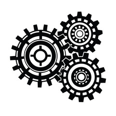 An abstract background of intertwined gears and cogs represents industrial technology and mechanical engineering