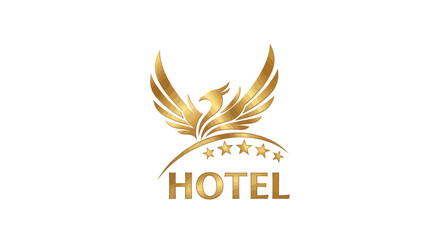 Obraz premium Luxury Golden Crown Logo for Premium Brand or Hotel Identity