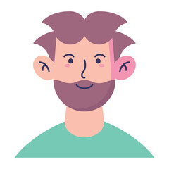 Avatar Male User Vector Illustration