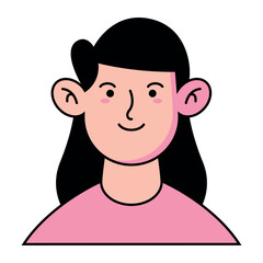 Obraz premium Avatar Woman User Icon Set