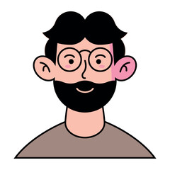 Avatar Male User Vector Illustration