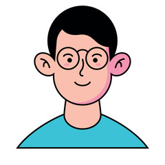 Avatar Male User Vector Illustration