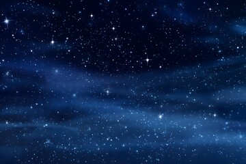 Naklejka premium Midnight Blue Cosmos with Dense Milky Starfield, Calm Atmospheric Clouds, Elegant Minimal Wallpaper for Branding & Wellness.Generative AI