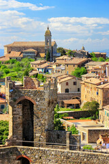 Fortress and town of Montalcino in Val d'Orcia, Tuscany, Italy