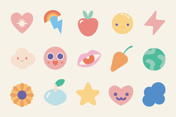 Playful pastel color collection for creative designs