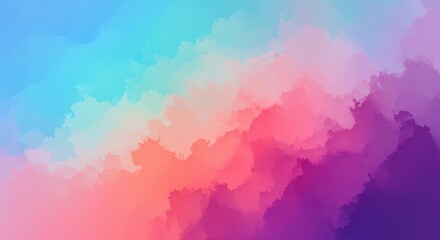 Soft Gradient of Teal Pink Orange and Purple Clouds Abstract Background image photo