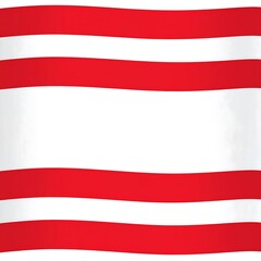 Red and white striped waving fabric