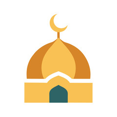 Abstract Minimal Mosque Dome Vector Art  