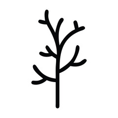 A beautiful vector silhouette of a tree with lush leaves, perfect for a nature illustration
