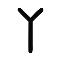 A close-up of isolated black and white plastic letters and steel paper clips, office business equipment and tool symbols on a white background